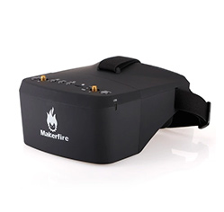 Makerfire EV800D 5.8G 40CH Dual Receiver Double Antenna FPV Goggles with DVR for QAV 250 220 210 Racing Quadcopter